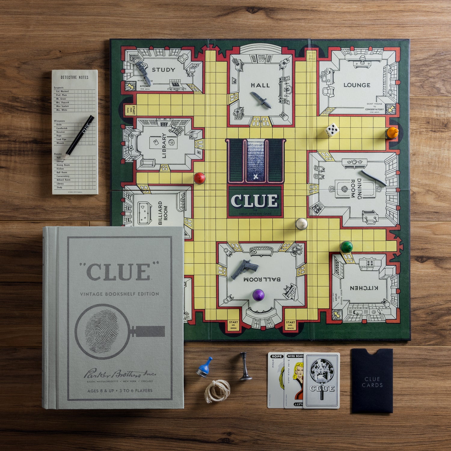 Scrabble + Monopoly + Clue
