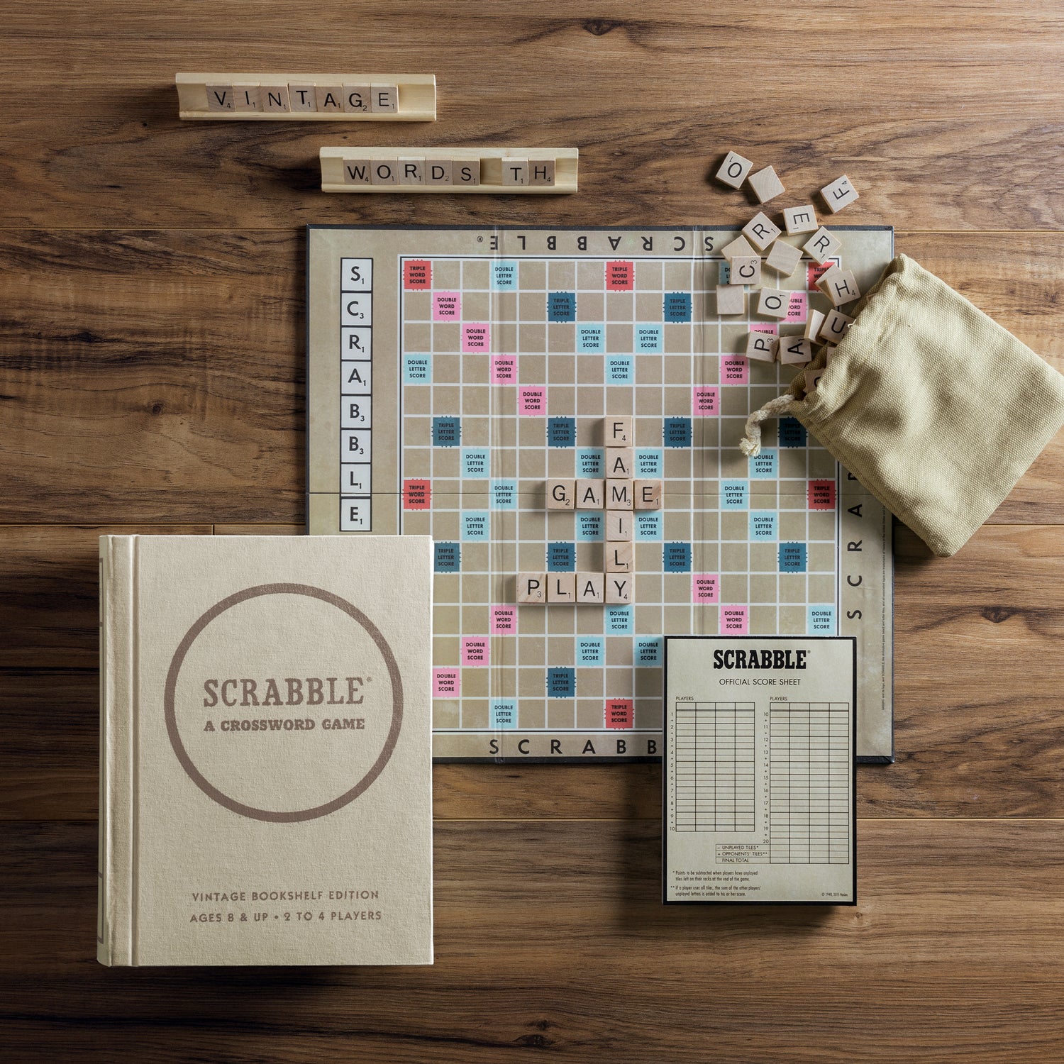 Scrabble + Monopoly + Clue